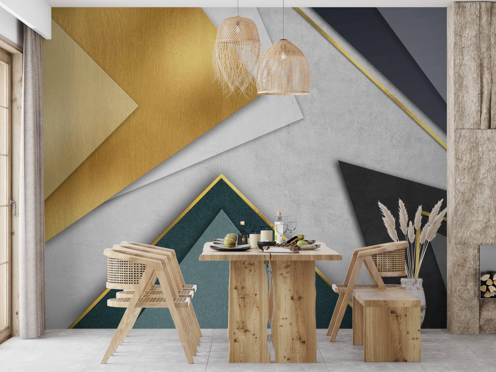 Fototapeta trójkąty o różnych odcieniach