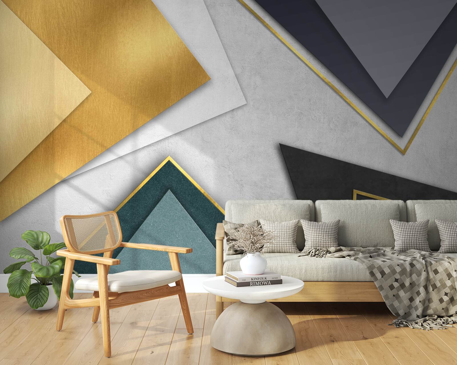 Fototapeta trójkąty o różnych odcieniach