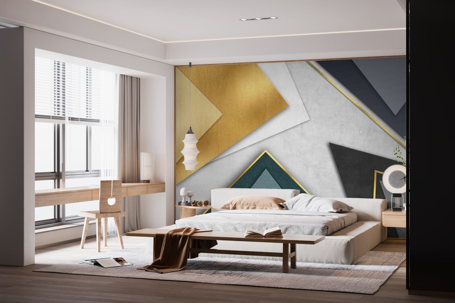 Fototapeta trójkąty o różnych odcieniach