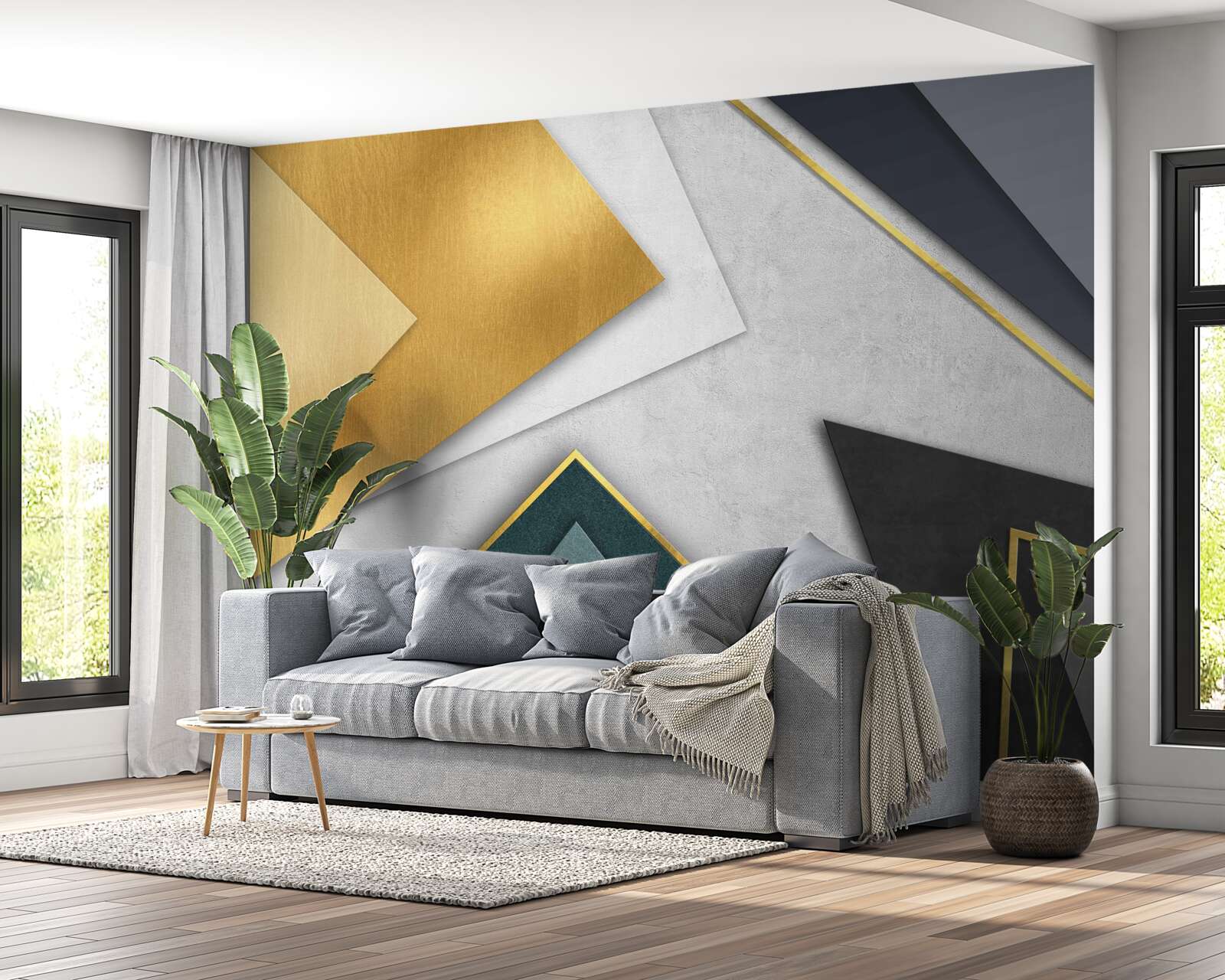 Fototapeta trójkąty o różnych odcieniach