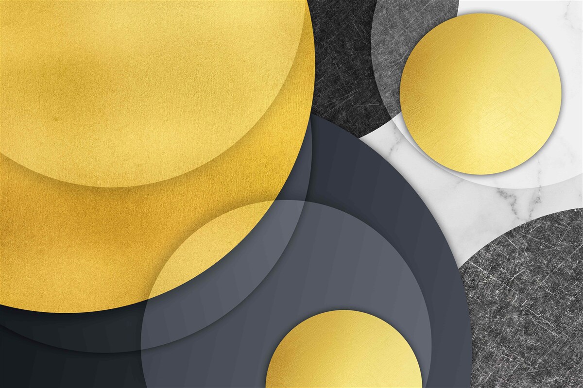 Fototapeta złote kule unoszą się w powietrzu