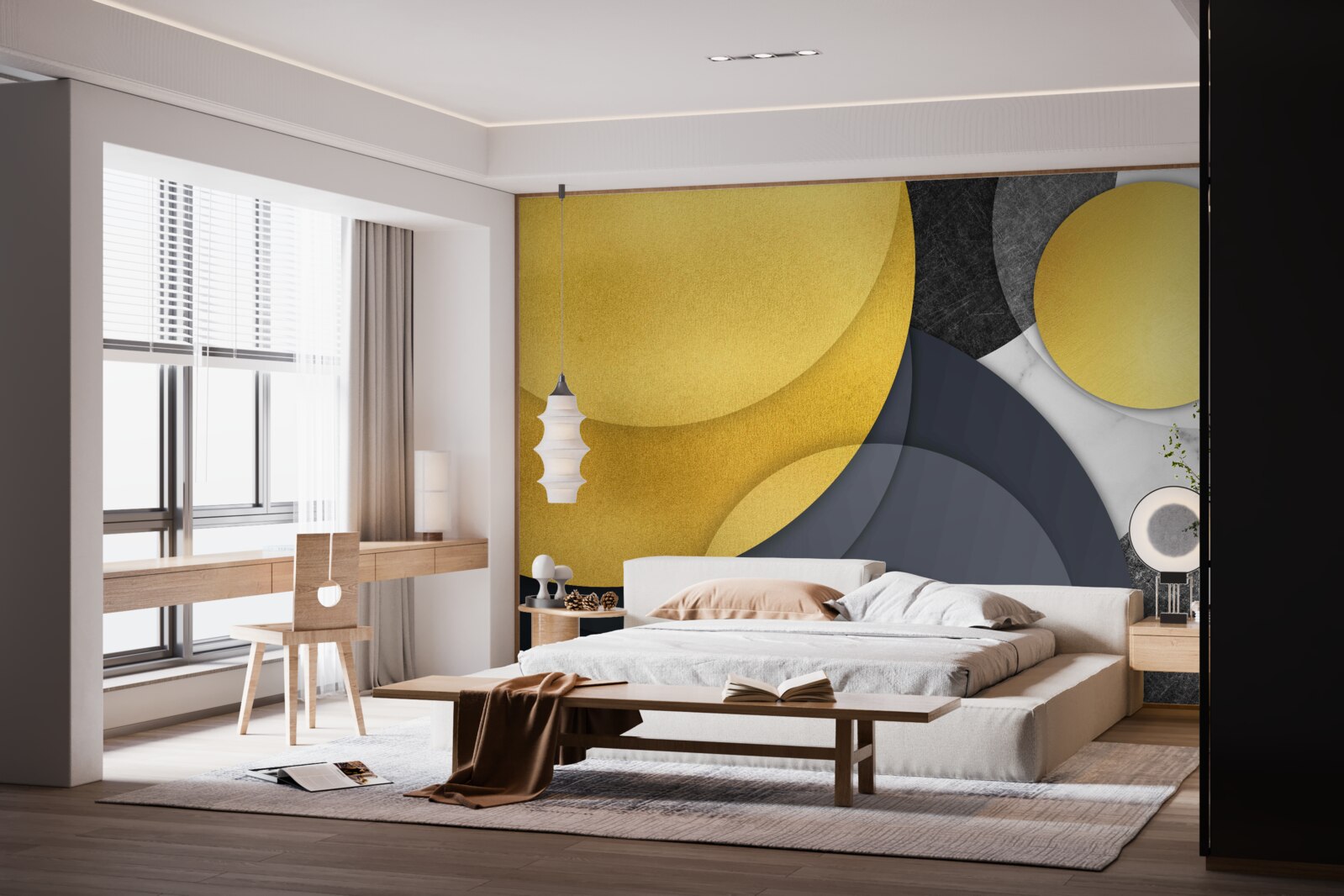 Fototapeta złote kule unoszą się w powietrzu