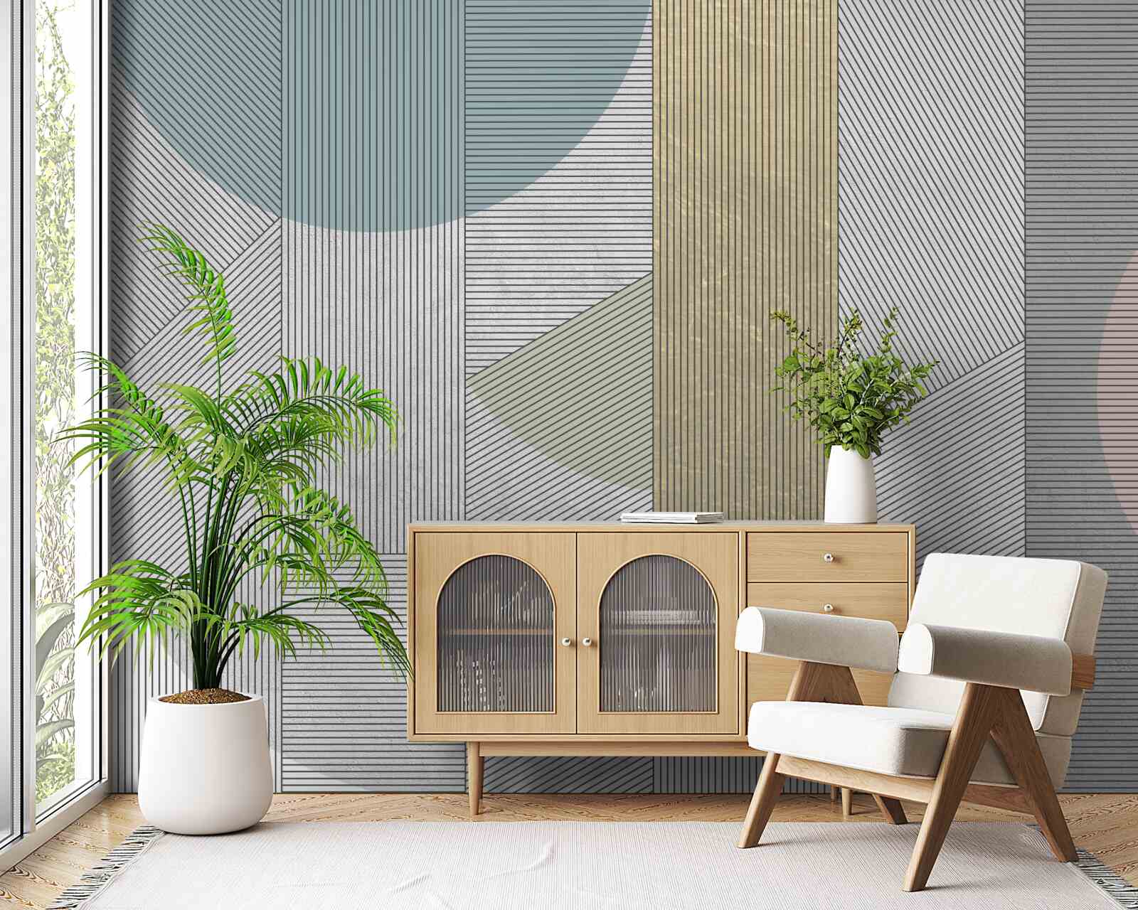 Fototapeta mieszana kolejność linii pionowych i poziomych