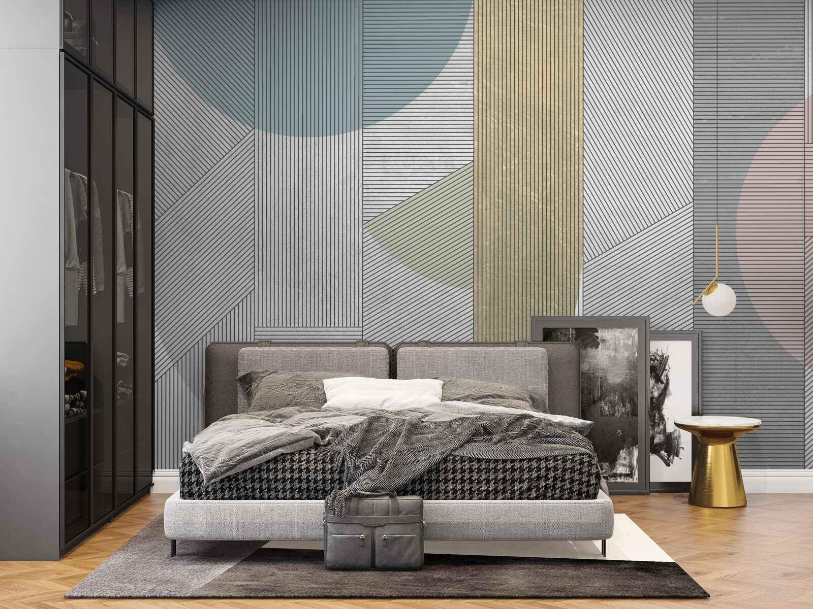 Fototapeta mieszana kolejność linii pionowych i poziomych