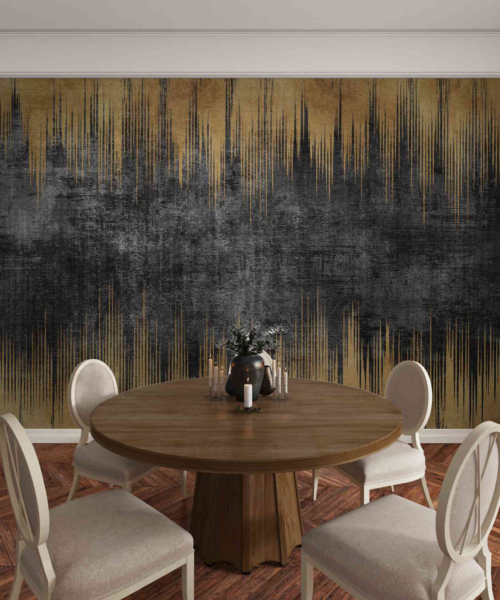 Fototapeta czarno-złote paski