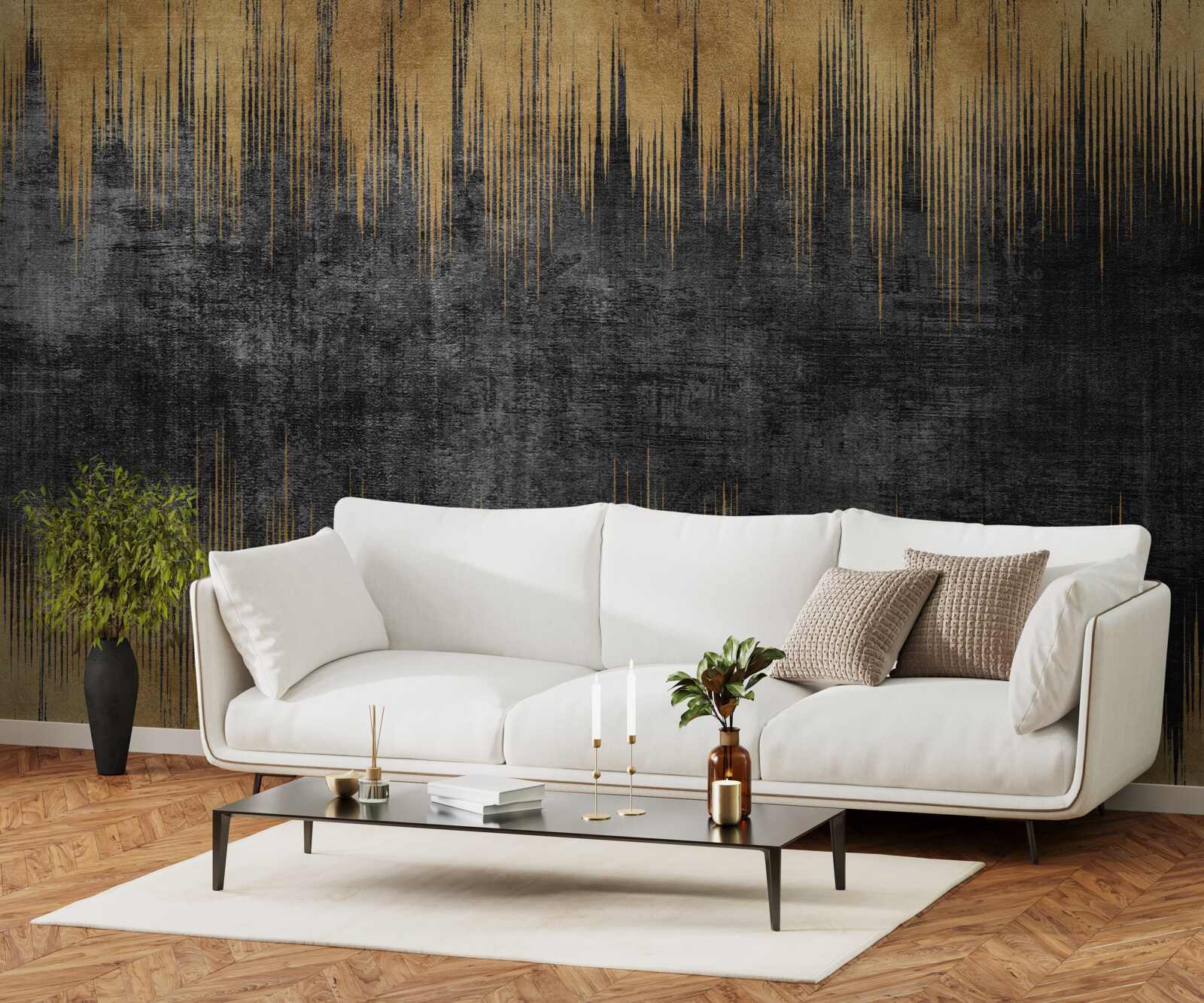 Fototapeta czarno-złote paski