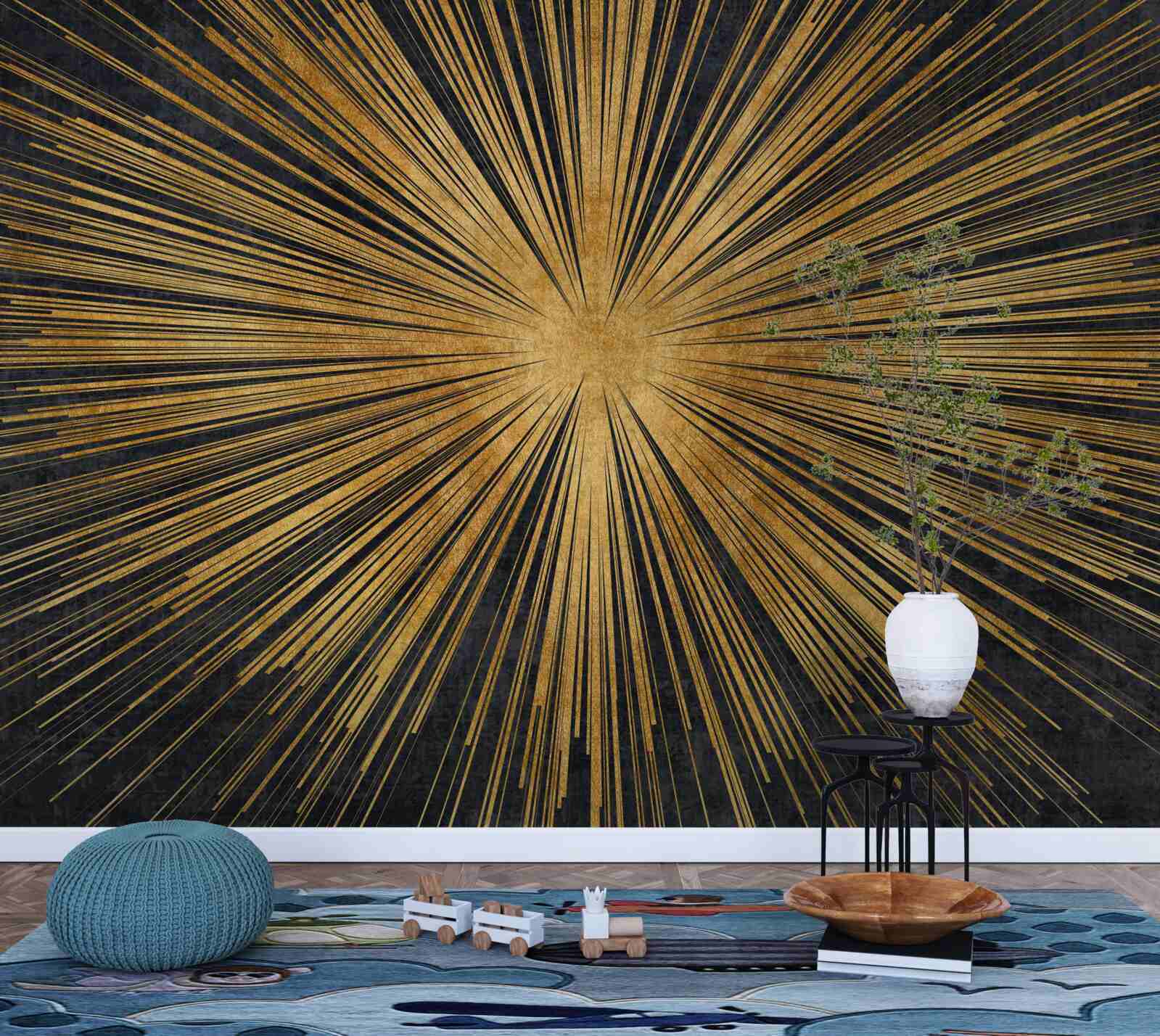 Fototapeta promienie słońca świecą jasno o zachodzie słońca