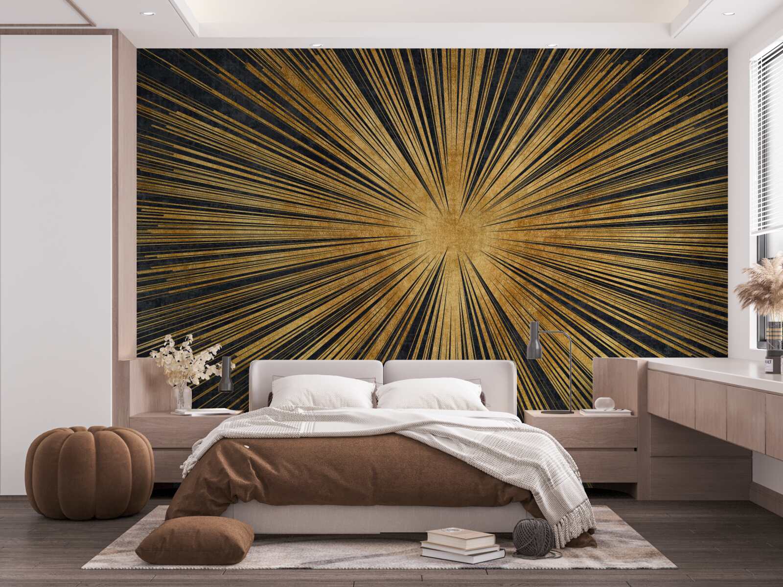 Fototapeta promienie słońca świecą jasno o zachodzie słońca