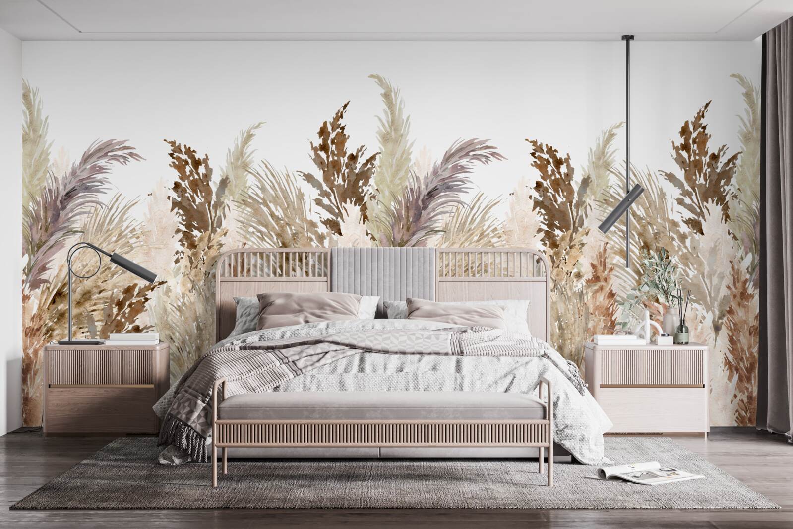 Fototapeta pole pokryte jesienną łąką