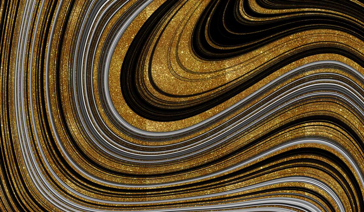 Fototapeta złote fale topnienia