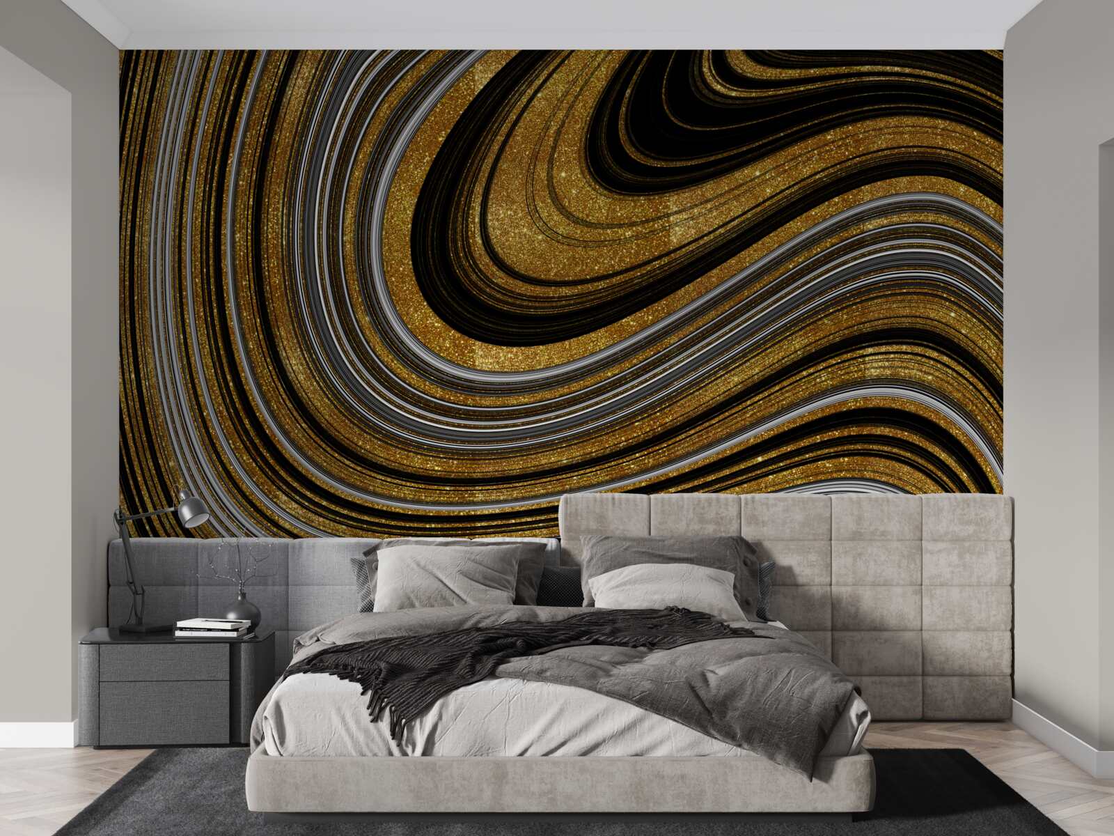 Fototapeta złote fale topnienia