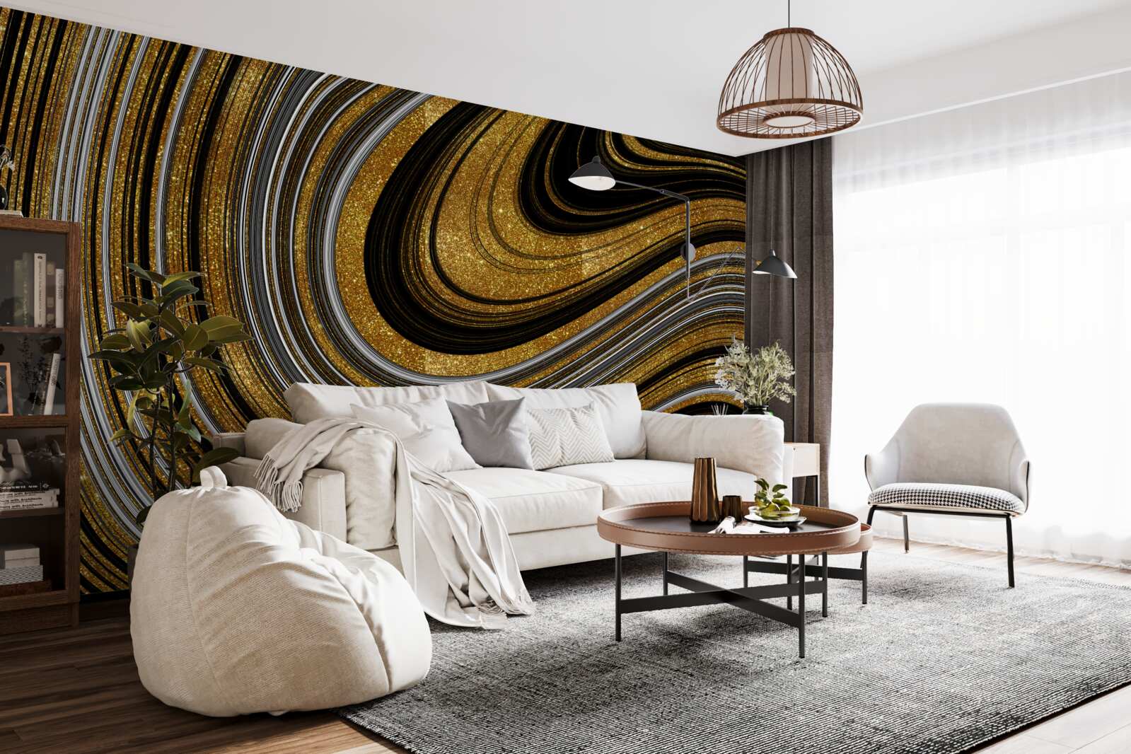 Fototapeta złote fale topnienia