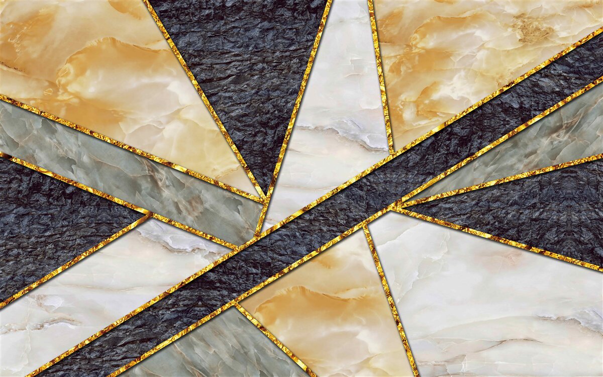 Fototapeta kolorowy marmur w złotej proporcji