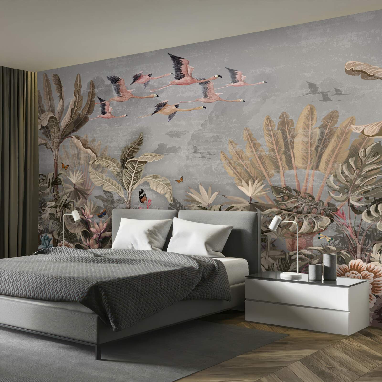 Fototapeta w tropikach latają żurawie