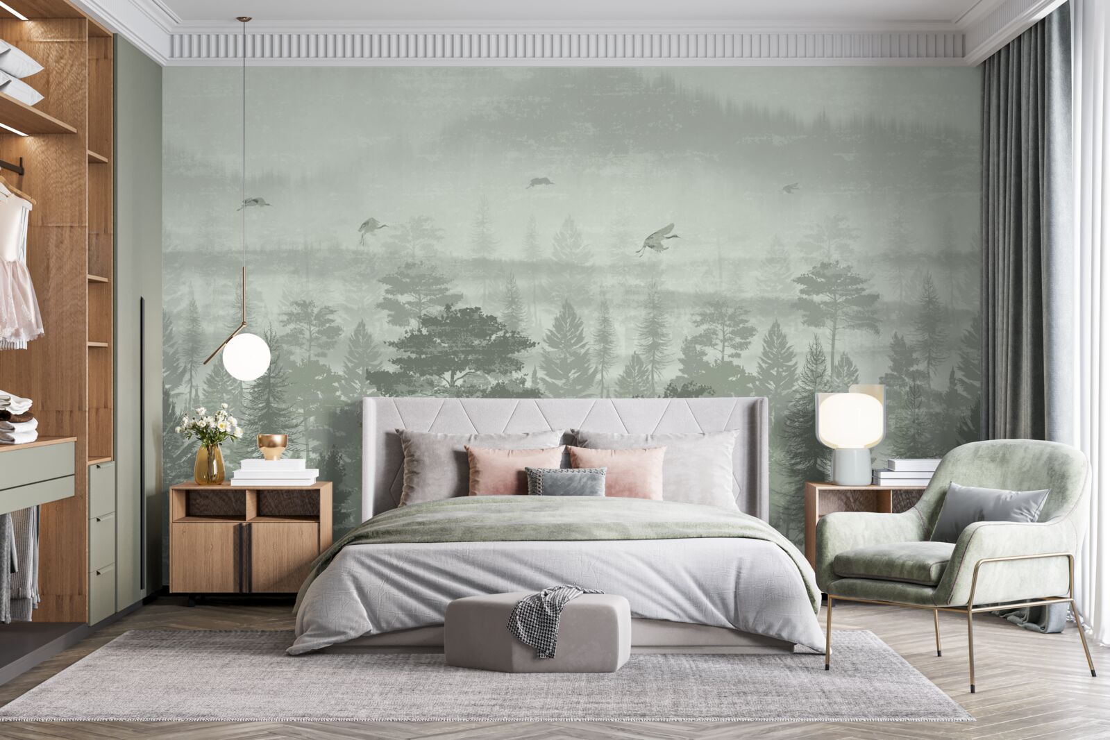 Fototapeta las deszczowy w okresach intensywnych opadów