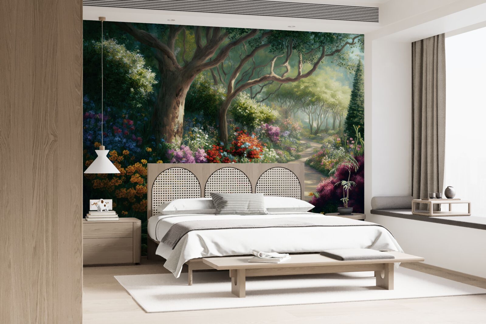 Fototapeta mistyczna ścieżka przez magiczny las