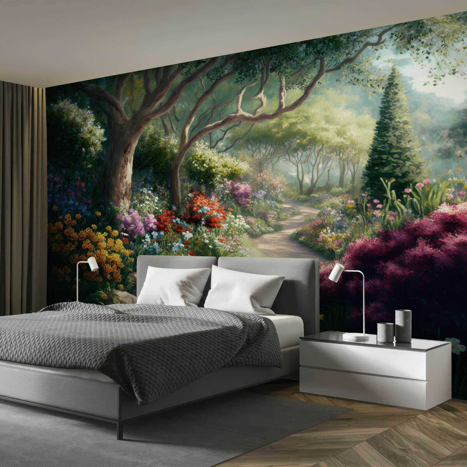 Fototapeta mistyczna ścieżka przez magiczny las