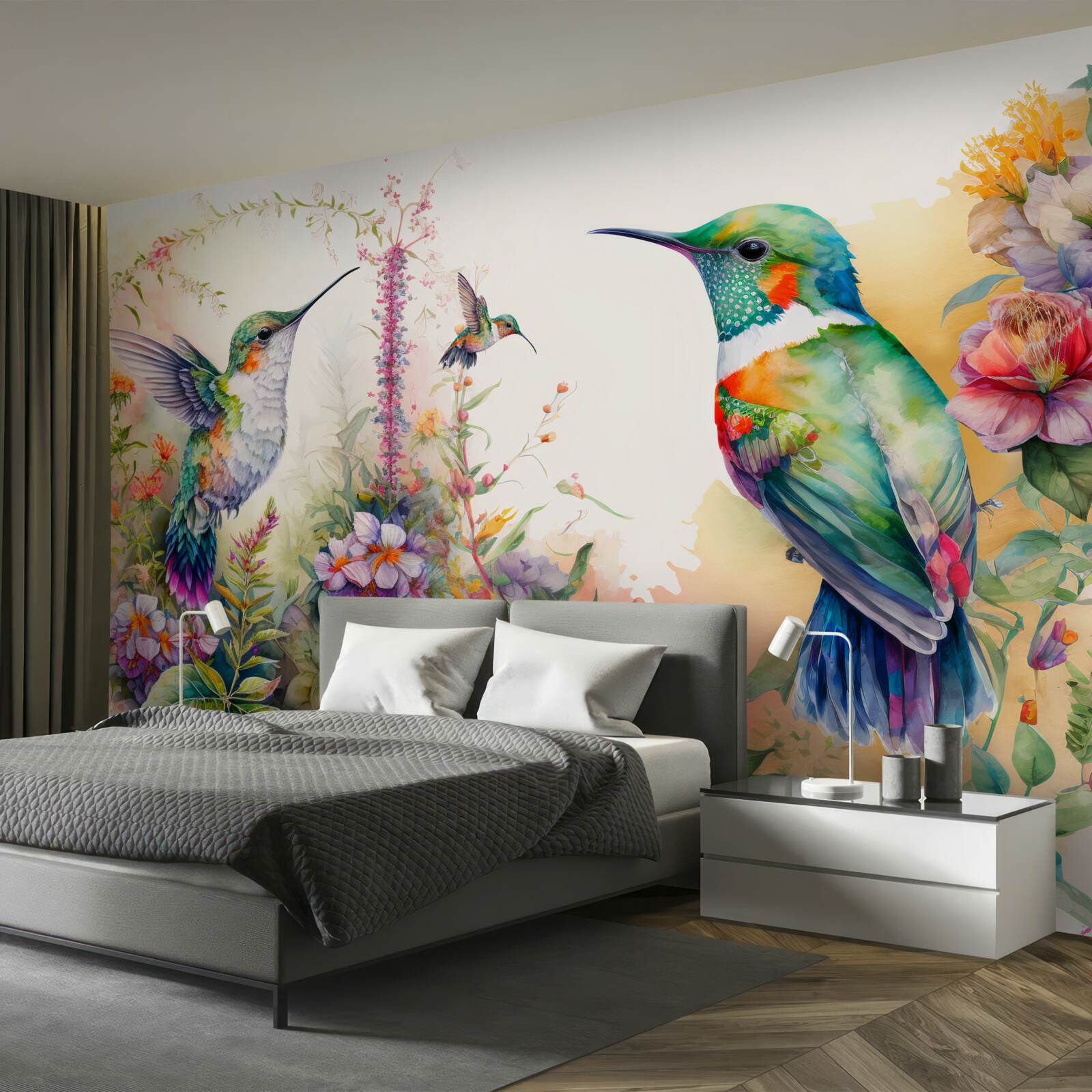 Fototapeta kolibry komunikują się za pomocą kolorów