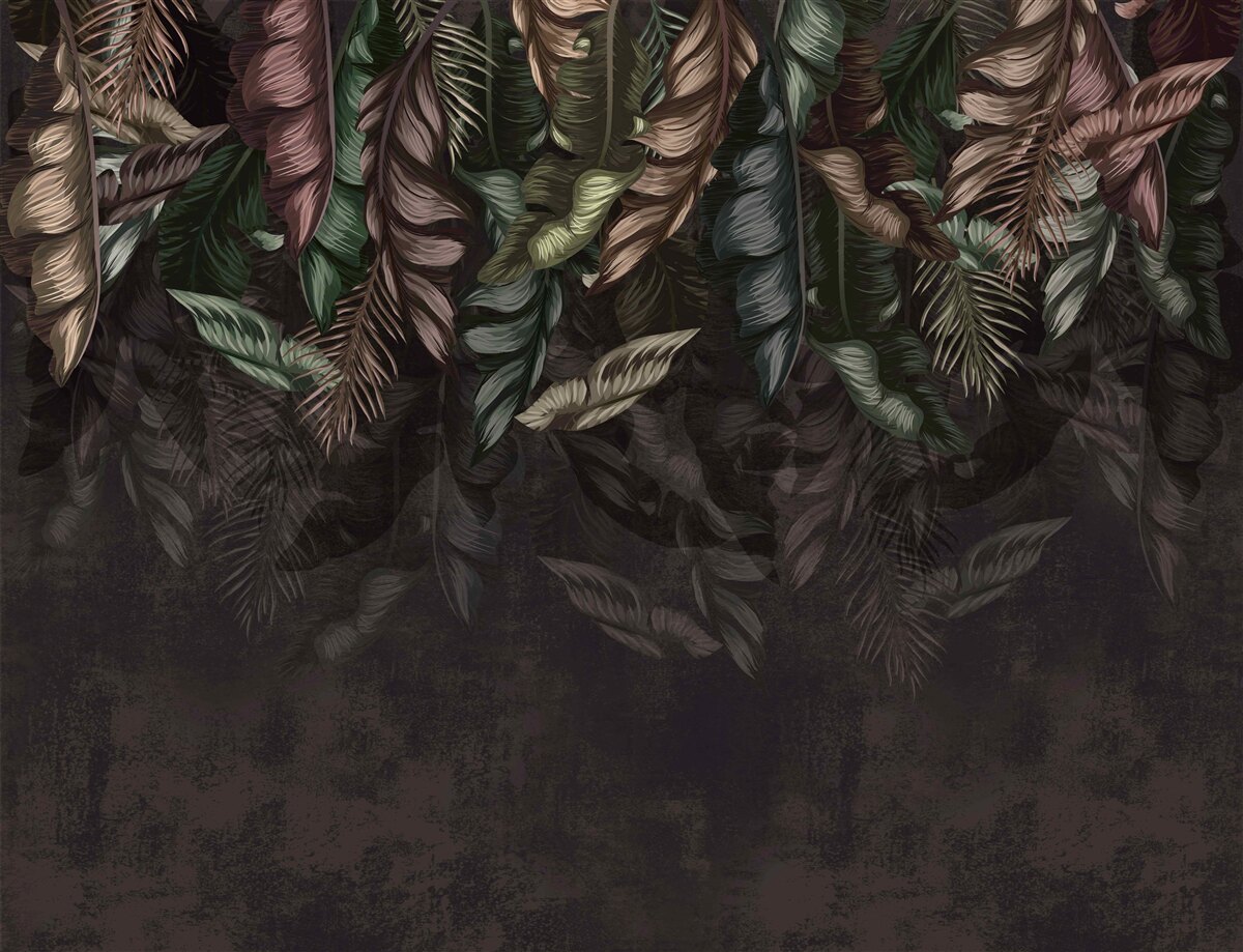Fototapeta ciemna tropikalna roślinność