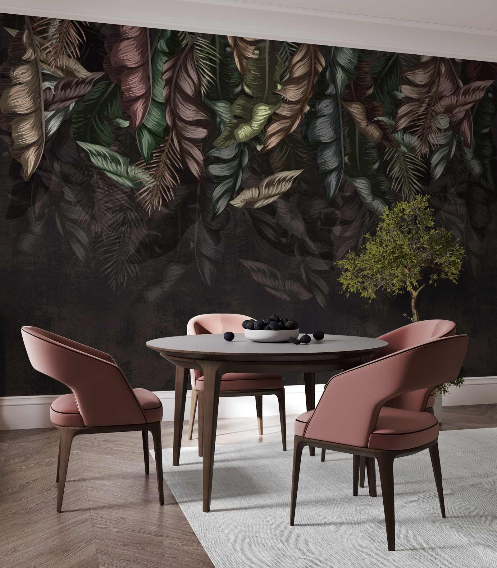 Fototapeta ciemna tropikalna roślinność