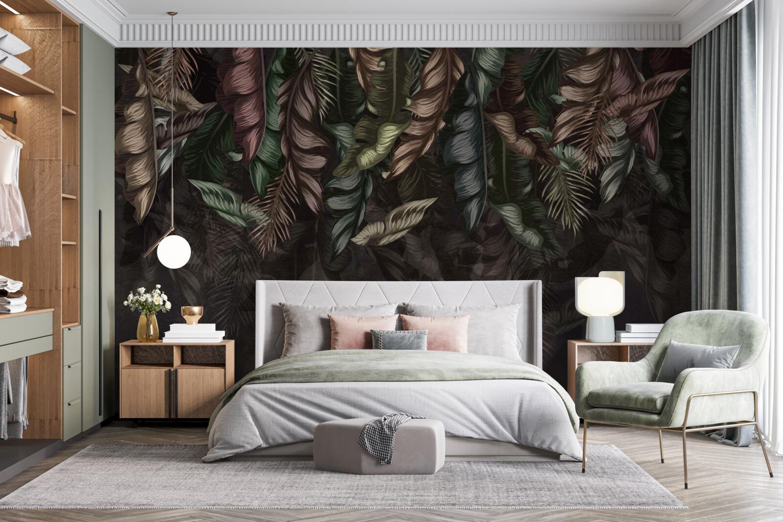 Fototapeta ciemna tropikalna roślinność