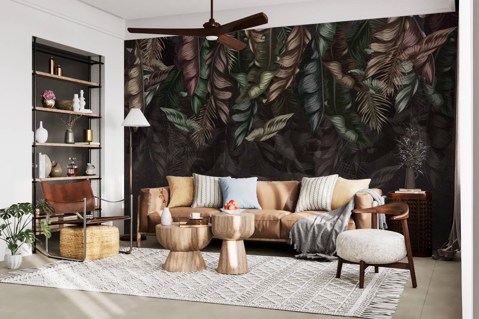 Fototapeta ciemna tropikalna roślinność
