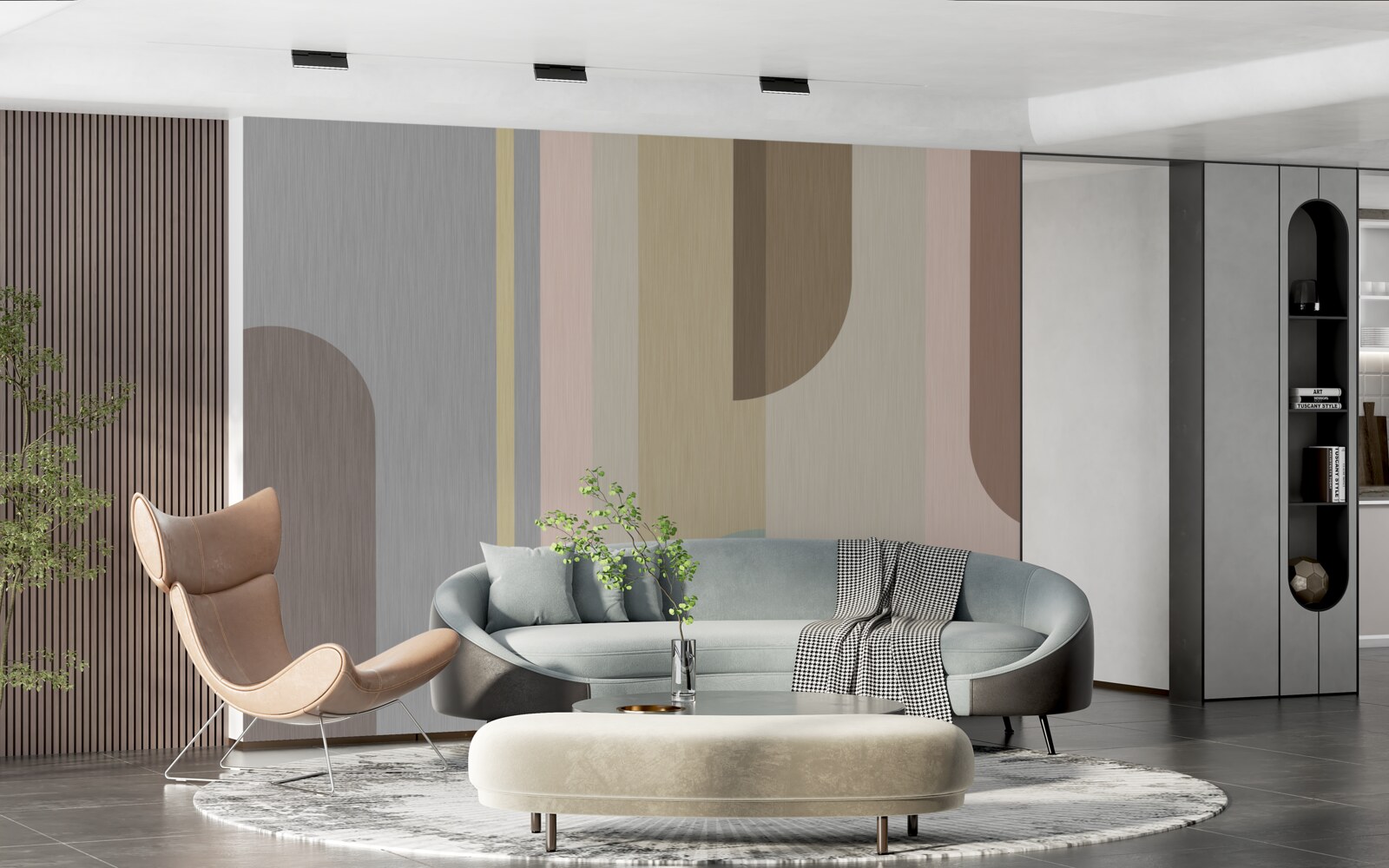 Fototapeta Łuki w orientacji pionowej, pomalowane w pastelowych kolorach