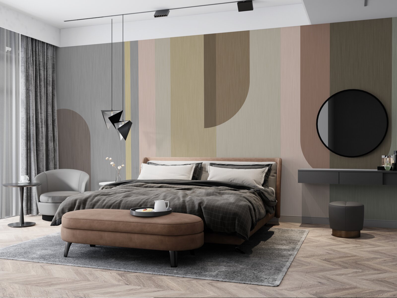 Fototapeta Łuki w orientacji pionowej, pomalowane w pastelowych kolorach