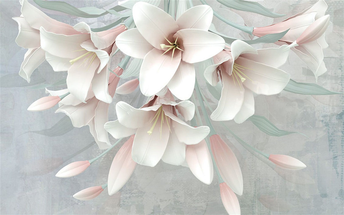 Fototapeta kompozycja jasnych lilii