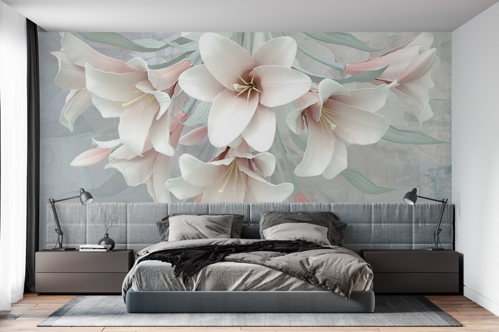 Fototapeta kompozycja jasnych lilii