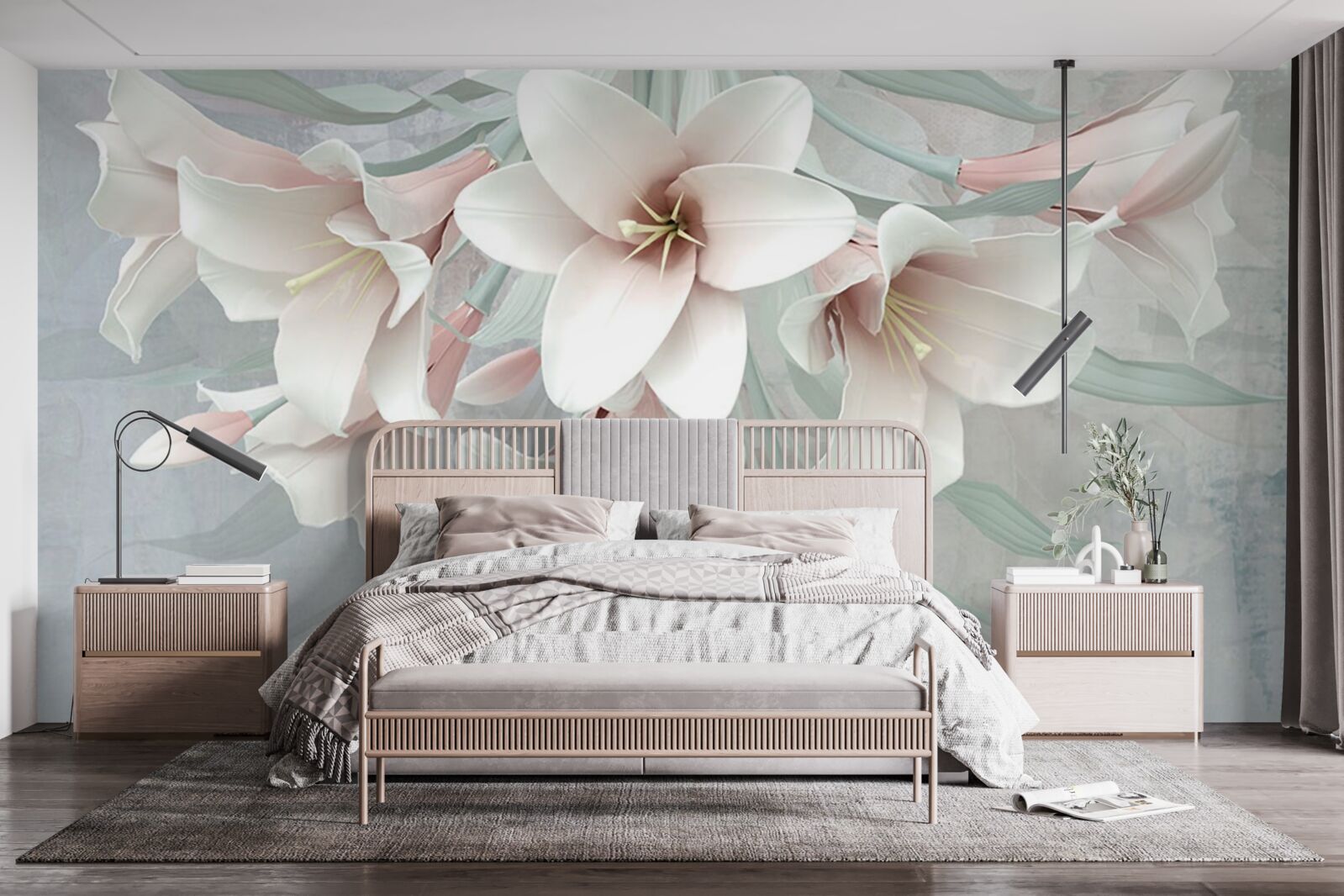 Fototapeta kompozycja jasnych lilii