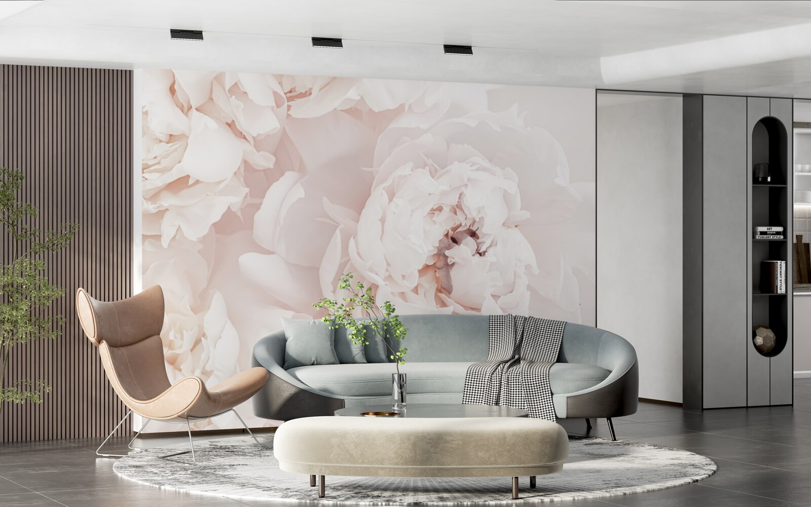 Fototapeta piwonia o delikatnej pastelowej urodzie