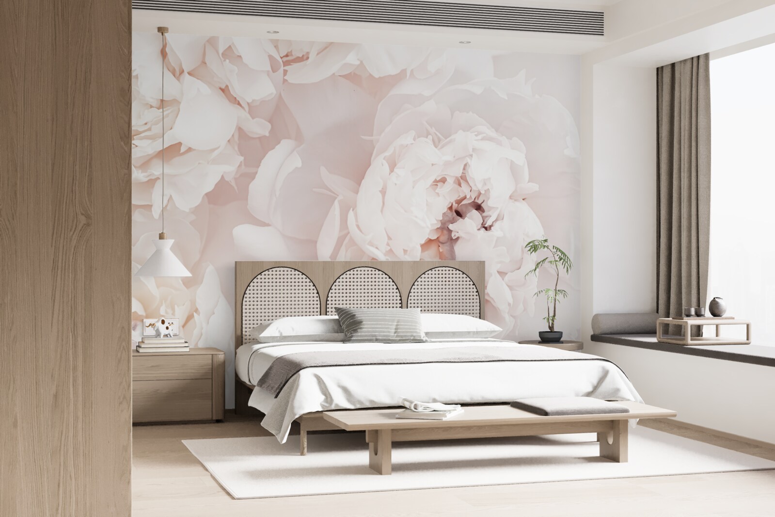 Fototapeta piwonia o delikatnej pastelowej urodzie