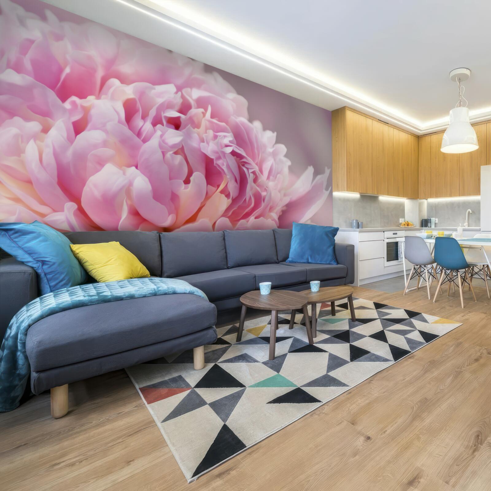 Fototapeta bliskie ujęcie mleczno kwitnącej piwonii