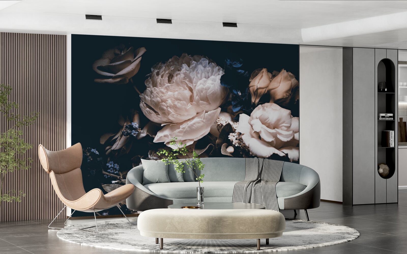 Fototapeta mroczny romans kwiatów