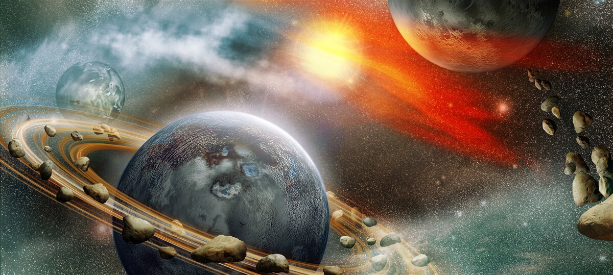 Fototapeta fascynujący, niezbadany wszechświat