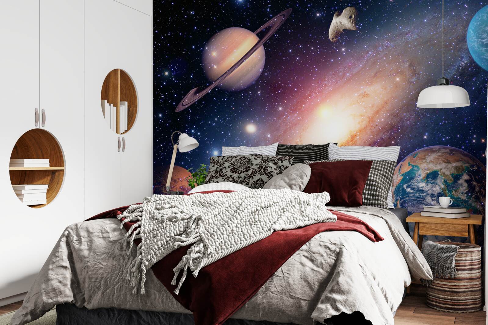 Fototapeta planety, w tym ziemia, w naszej galaktyce