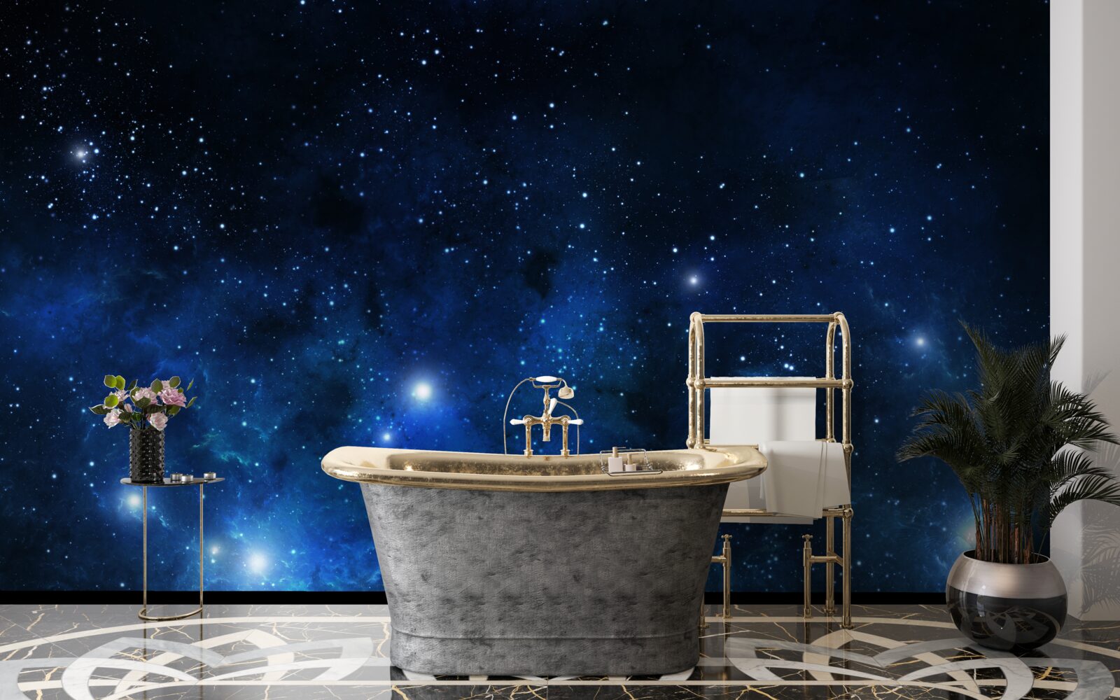 Fototapeta przestrzeń migocze galaktykami