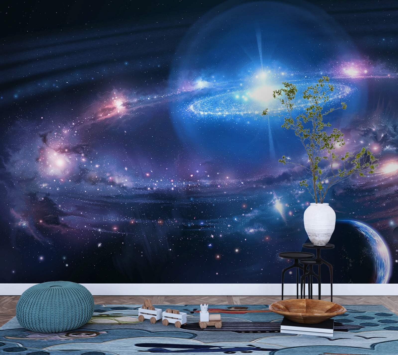 Fototapeta położenie galaktyk w przestrzeni względem siebie