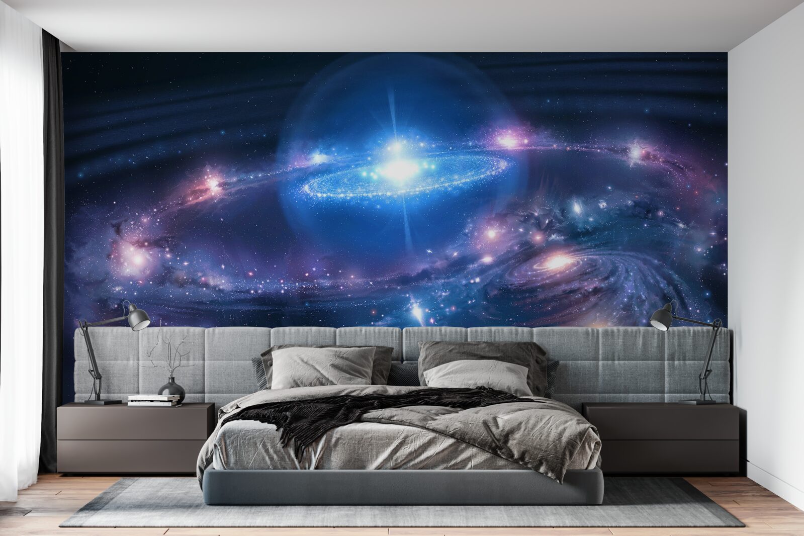 Fototapeta położenie galaktyk w przestrzeni względem siebie