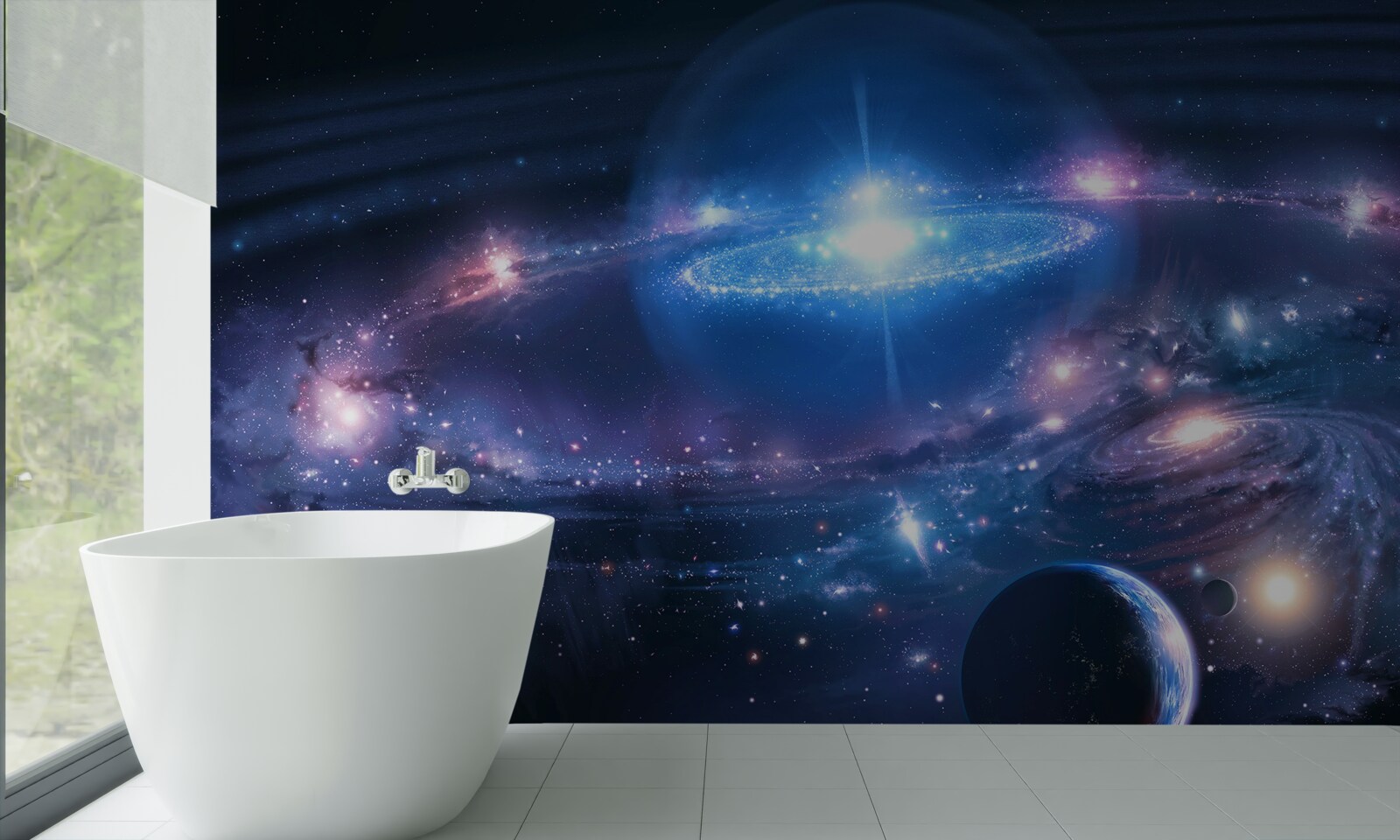 Fototapeta położenie galaktyk w przestrzeni względem siebie