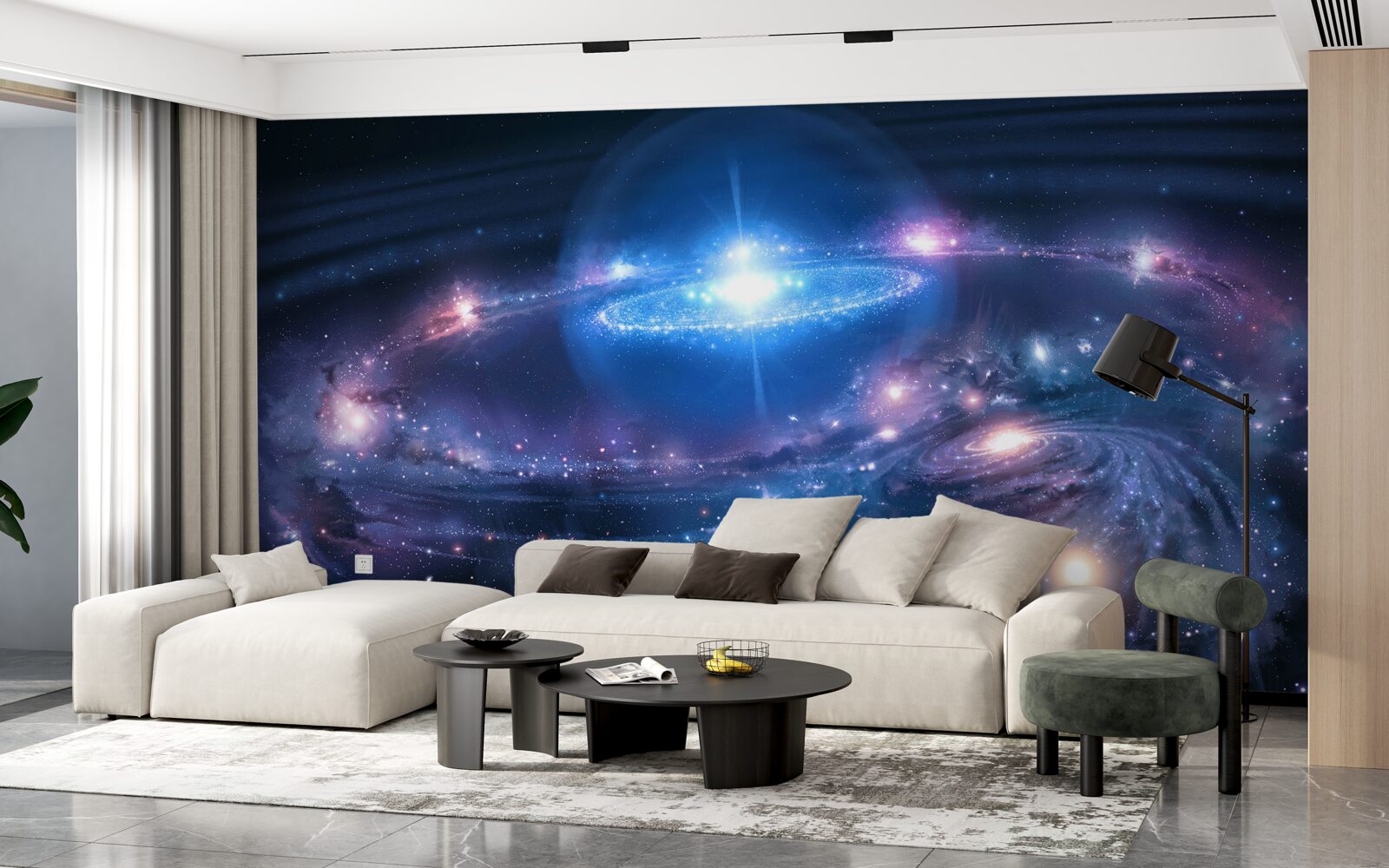 Fototapeta położenie galaktyk w przestrzeni względem siebie