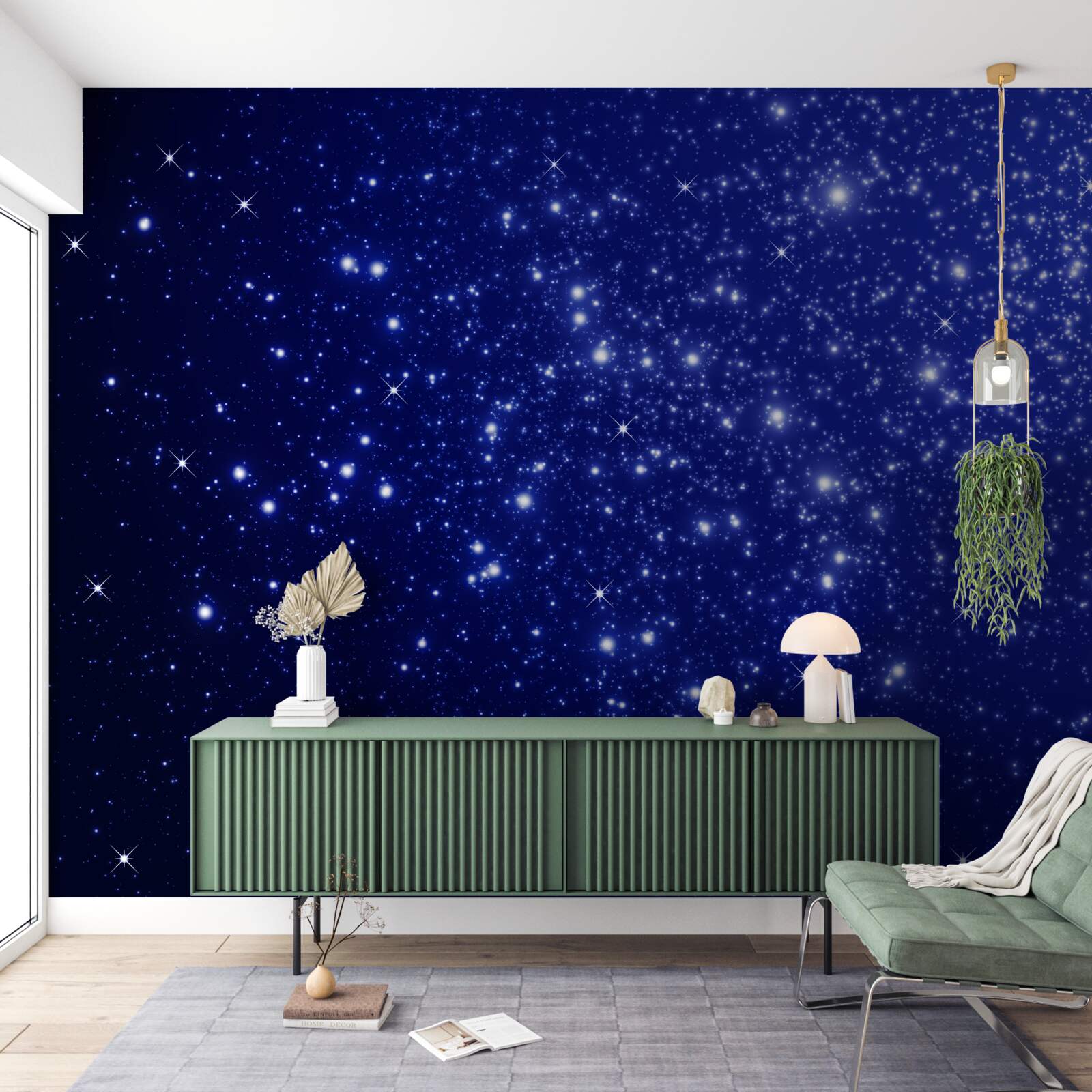 Fototapeta niezliczona ilość luminarzy w sferze niebieskiej