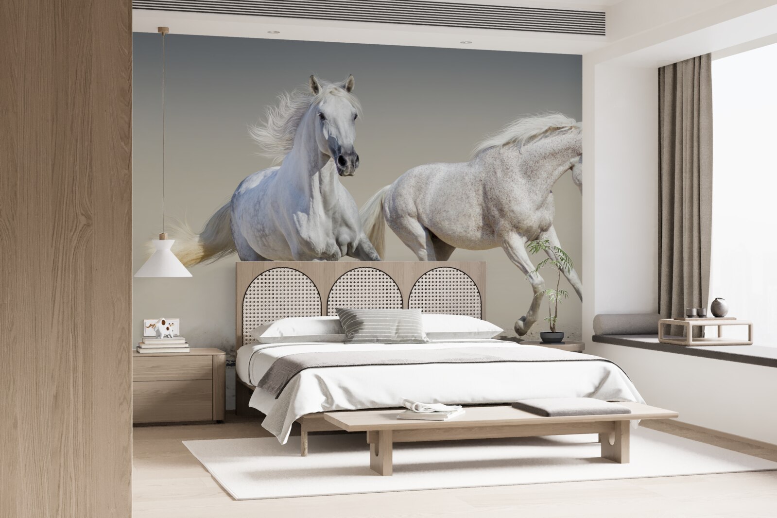 Fototapeta dwa lekkie ogiery ścigają się po piaszczystej powierzchni