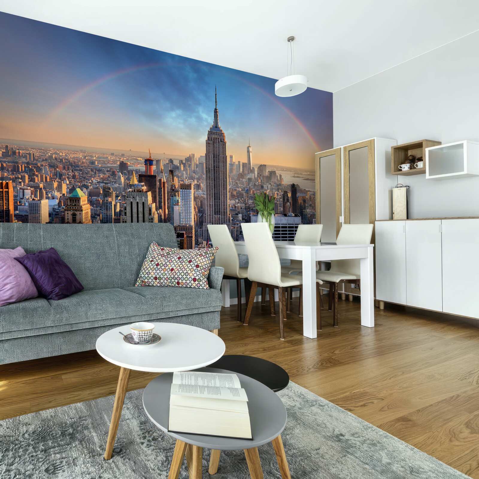 Fototapeta nowy jork pod tęczą