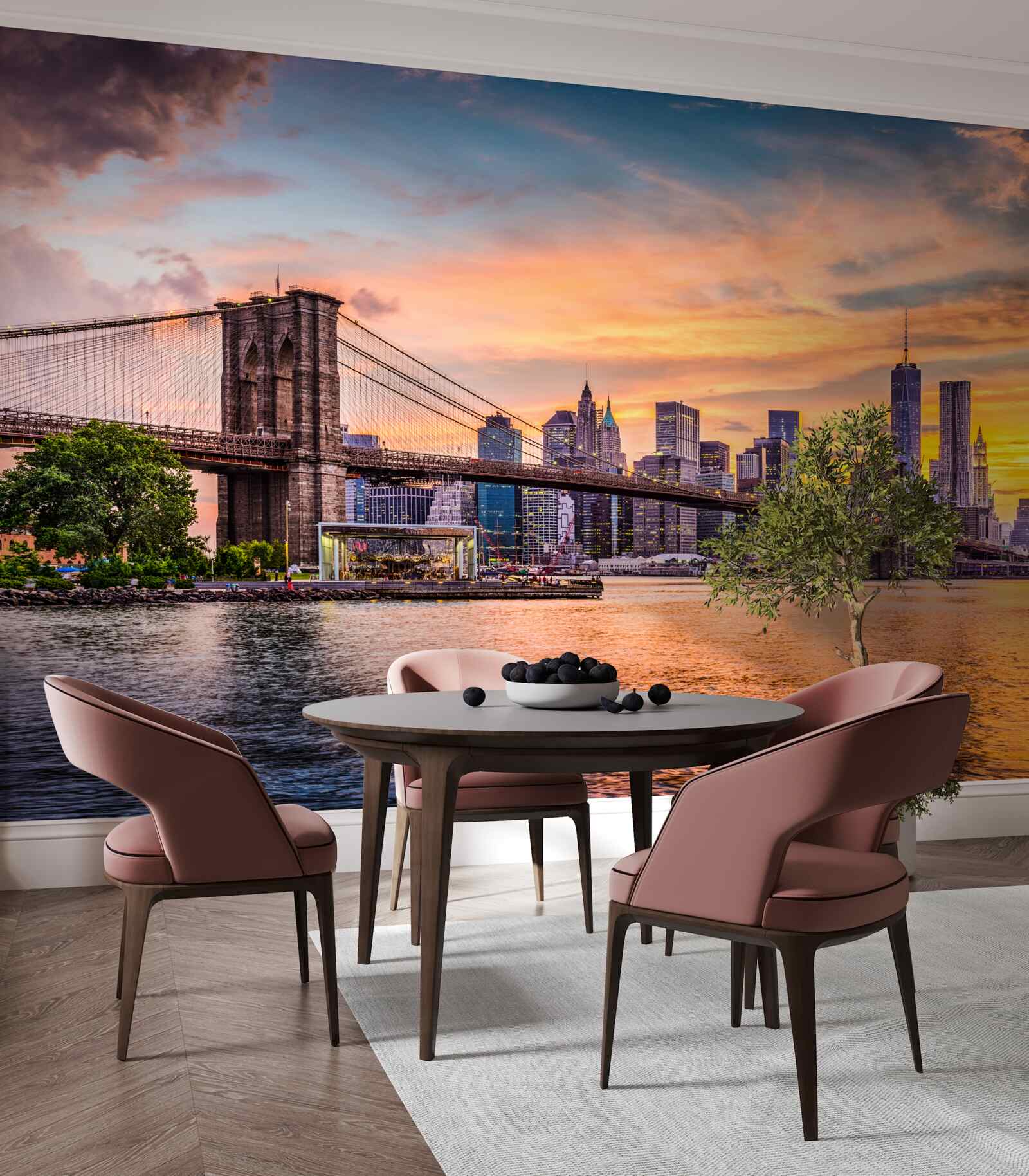 Fototapeta Świt nad mostem brooklińskim