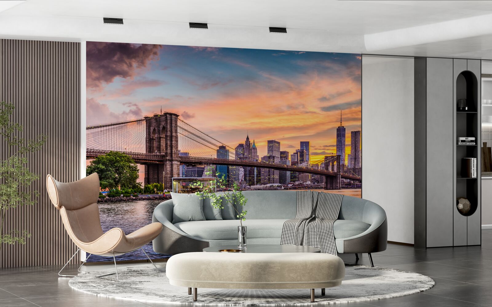 Fototapeta Świt nad mostem brooklińskim