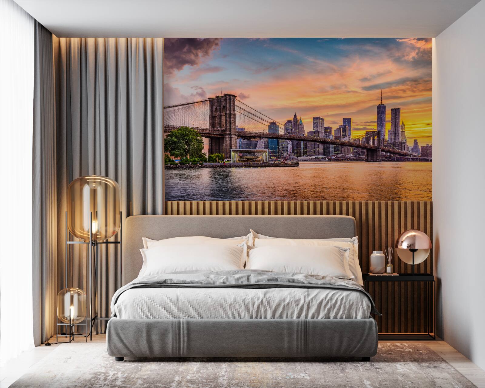 Fototapeta Świt nad mostem brooklińskim