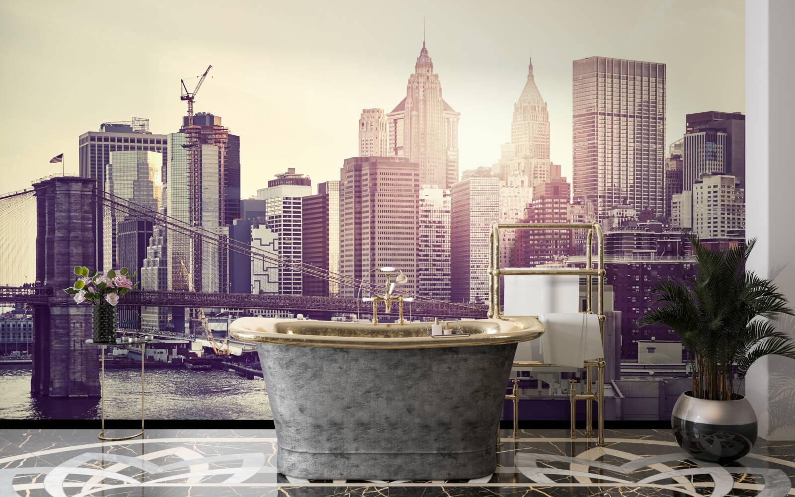 Fototapeta hipnotyzująca panorama manhattanu