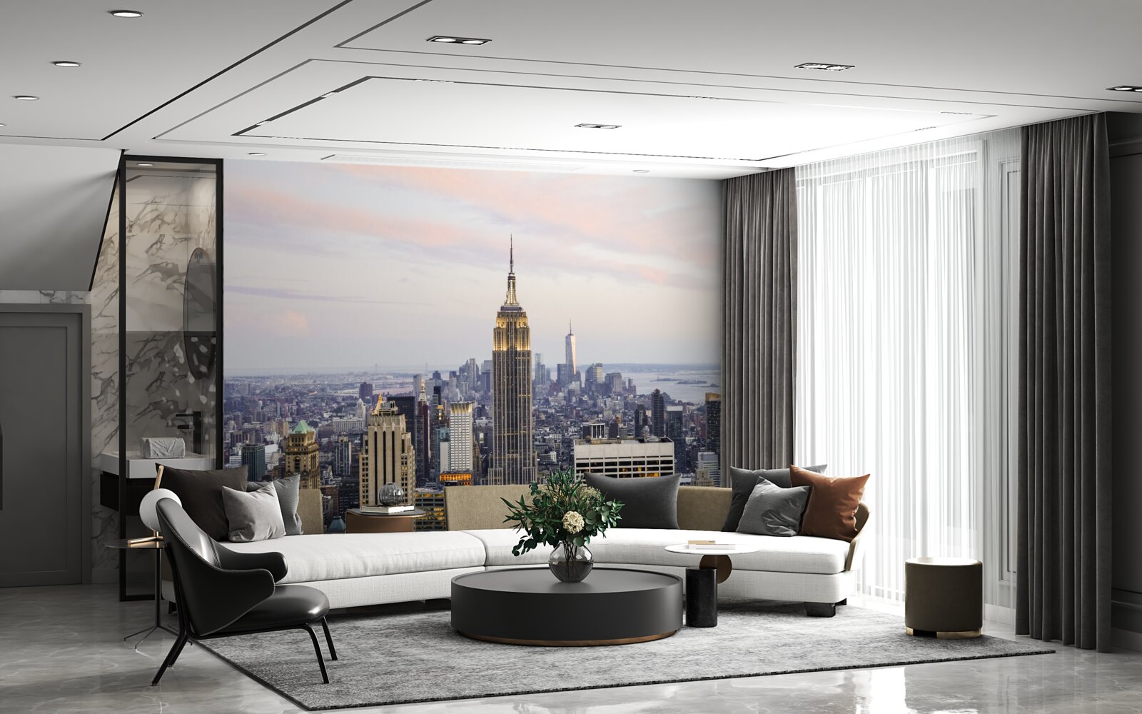 Fototapeta oświetlenie empire state building